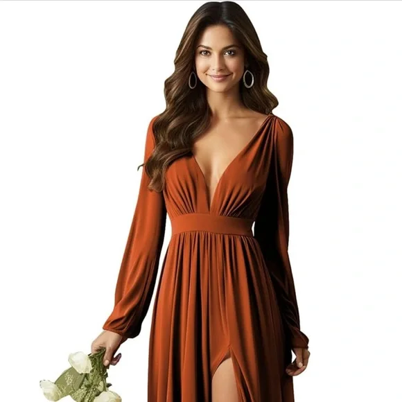 Dresses | Burnt Orange Bridesmaid Dress | Poshmark